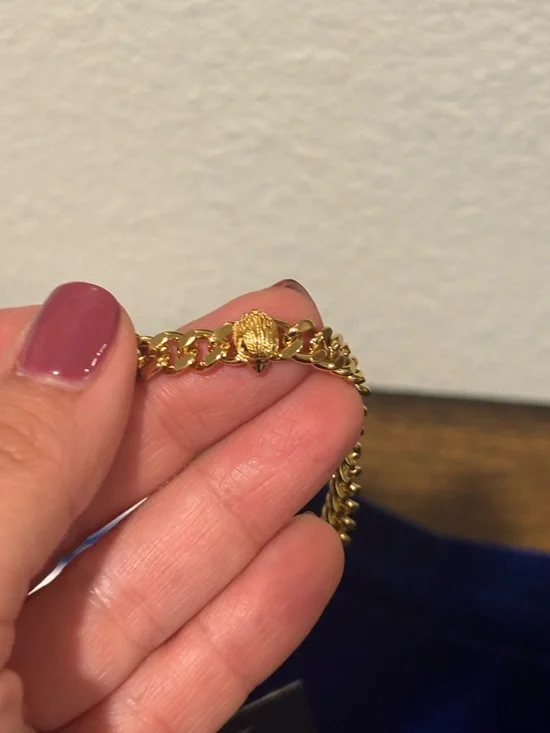 Kurt Geiger Gold Tone Chain Bracelet - Picture 4 of 6